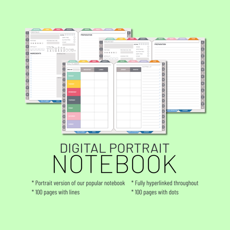 Digital Notebook | Portrait Version