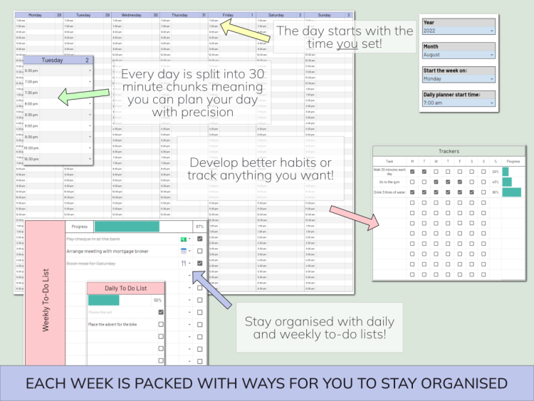 The Ultimate Google Sheets Editable Planner | Daily, Weekly & Monthly - Image 5