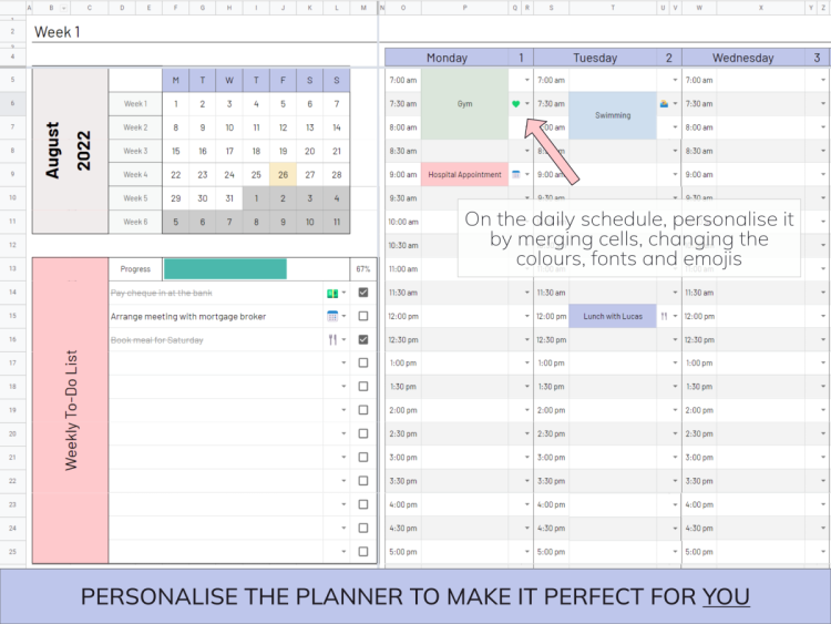 The Ultimate Google Sheets Editable Planner | Daily, Weekly & Monthly - Image 6