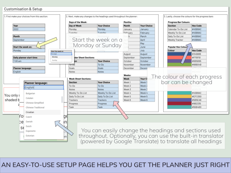 The Ultimate Google Sheets Editable Planner | Daily, Weekly & Monthly - Image 7