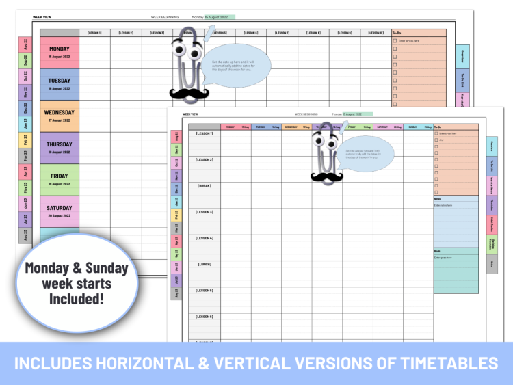 The Ultimate Editable Student Planner & Monthly Calendar | 2025/26 and beyond | Google Sheets Template - Image 4