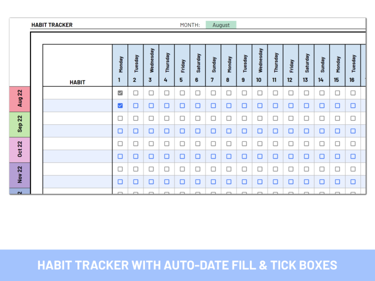 The Ultimate Editable Student Planner & Monthly Calendar | 2025/26 and beyond | Google Sheets Template - Image 7