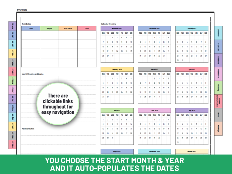 Ultimate Editable Teacher Planner on Google Sheets 2025/26 | Boost Organisation and Productivity - Image 10