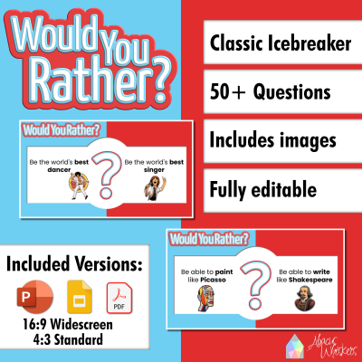 'Would You Rather?' Ice-Breaker Game  | Back To School | With Engaging Visuals