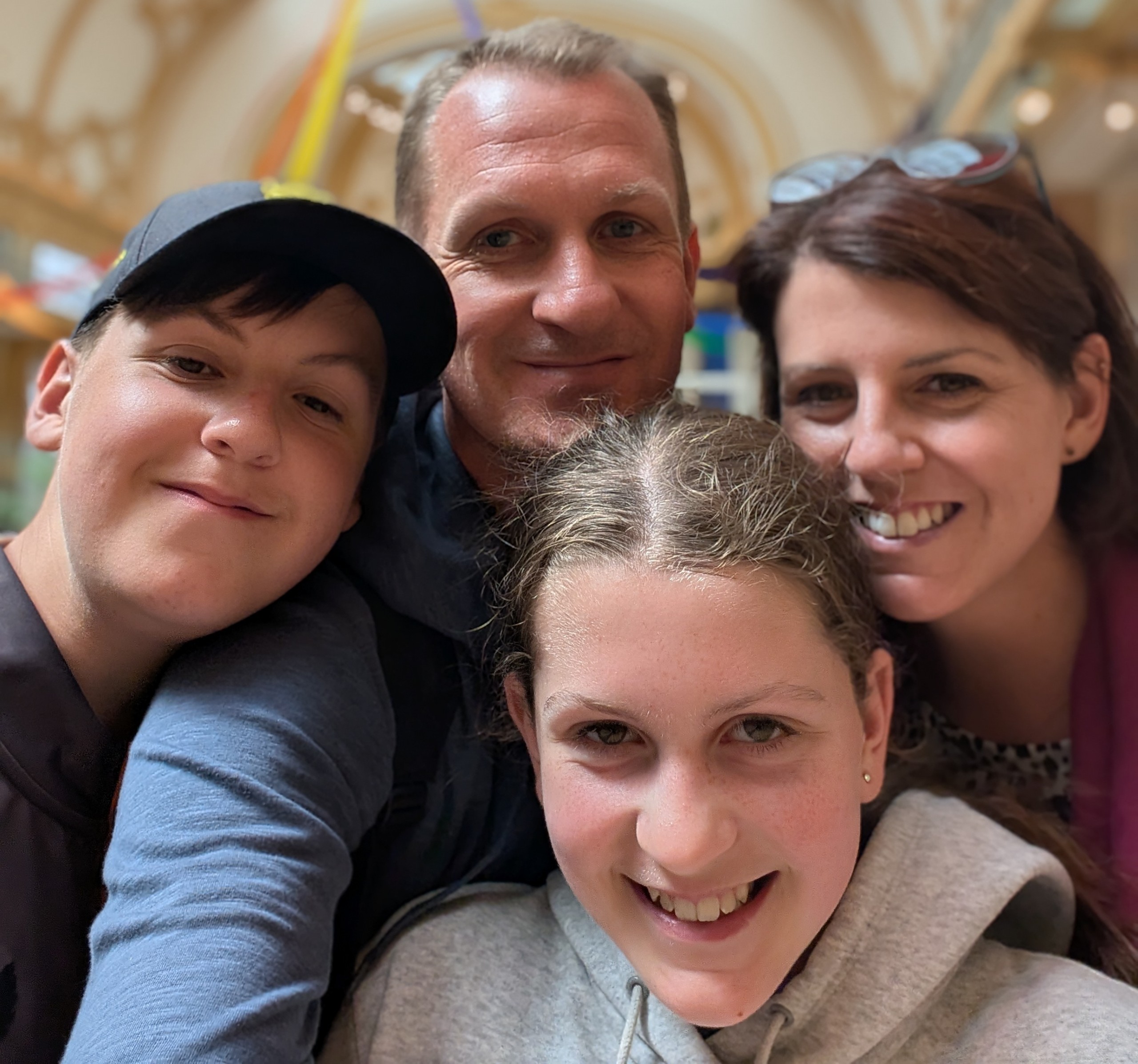 The Abacus Whiskers Family: Martyn, Amy, Lucas, and Emmy